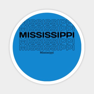 Mississippi text art Magnet